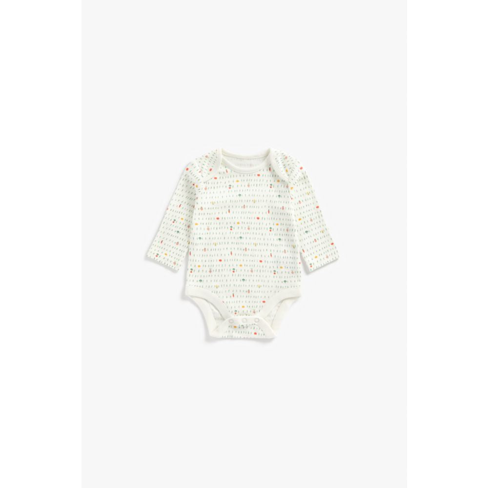 Mothercare Tractor And Veggie Bodysuits - 5 Pack