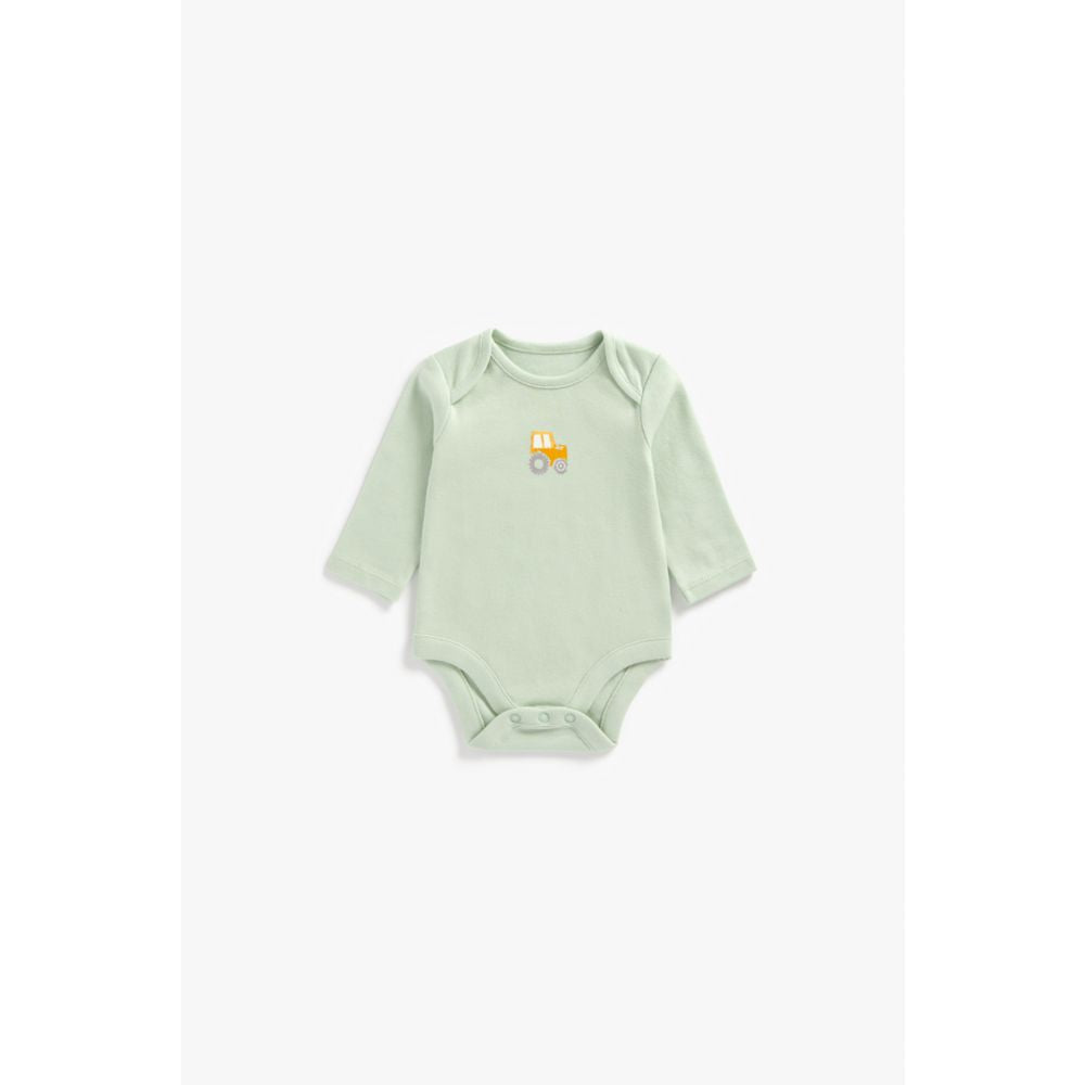 Mothercare Tractor And Veggie Bodysuits - 5 Pack