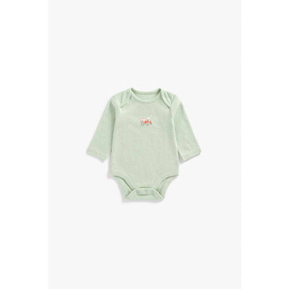 Mothercare Tractor And Veggie Bodysuits - 5 Pack