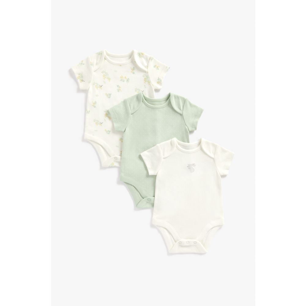 Mothercare Little Bunny Bodysuits - 3 Pack