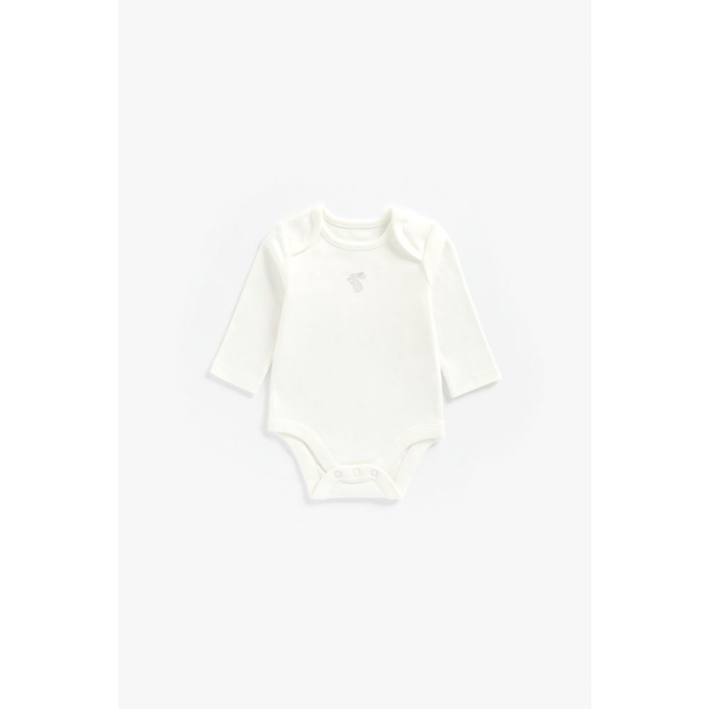 Mothercare Little Bunny Long Sleeved Bodysuits - 5 Pack