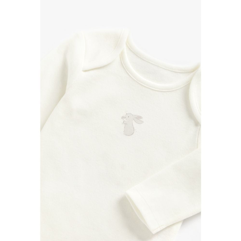 Mothercare Little Bunny Long Sleeved Bodysuits - 5 Pack