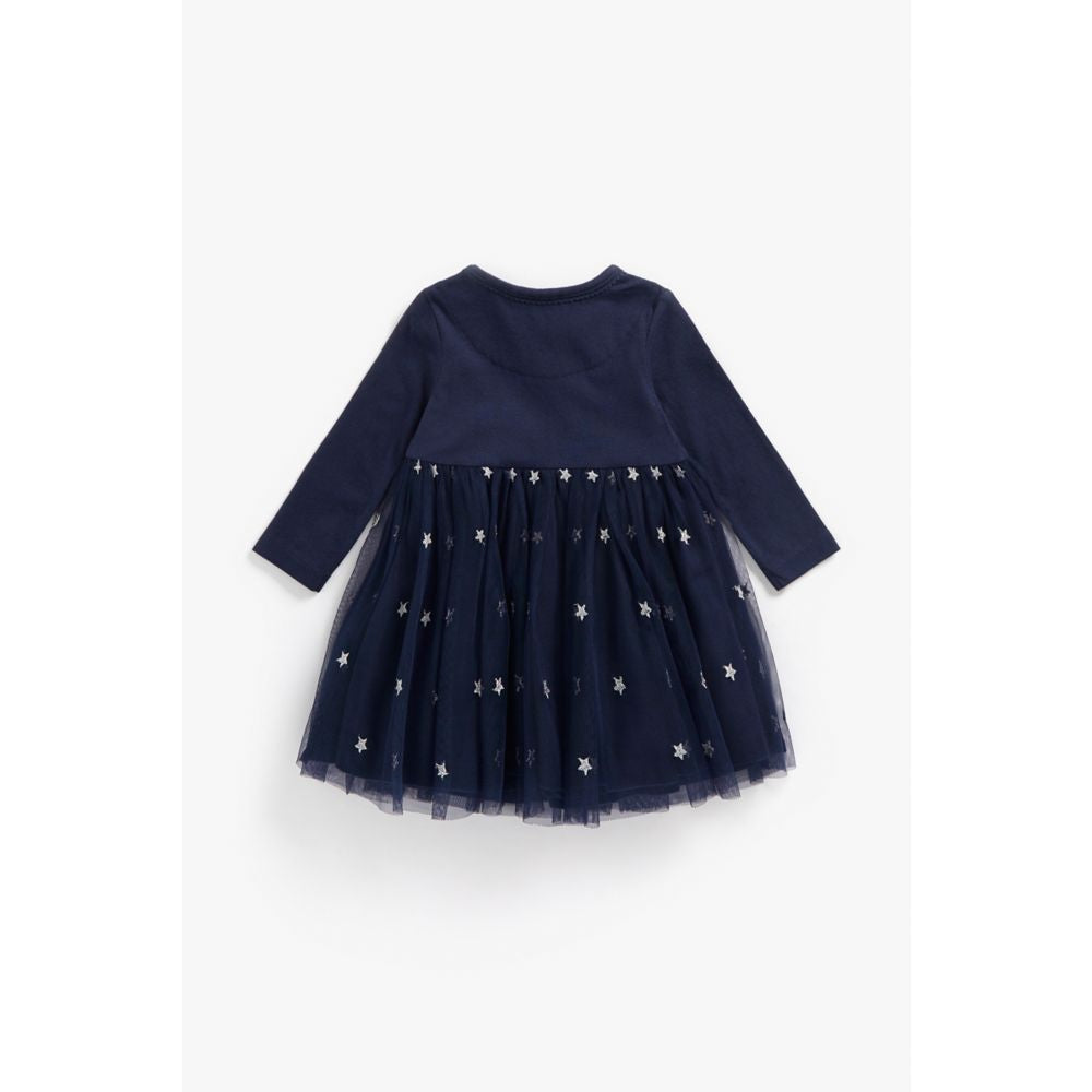 Mothercare Navy Sparkle Twofer Dress