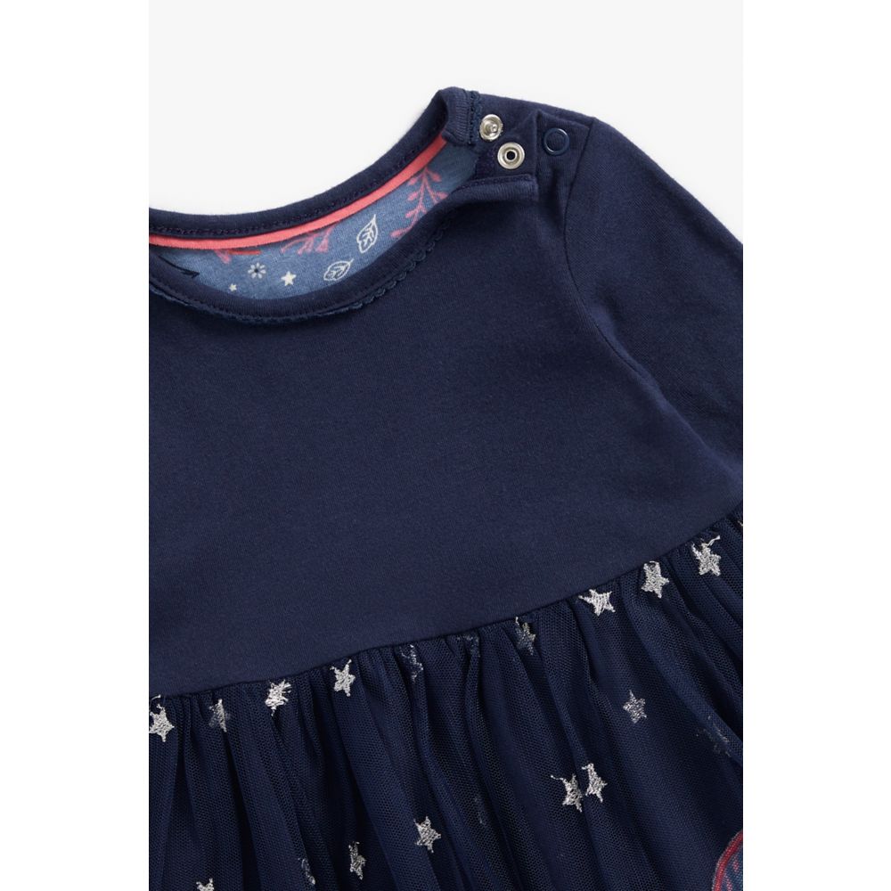 Mothercare Navy Sparkle Twofer Dress
